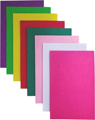 Vista 20 de Jtnohx - Fieltro rígido, hojas de fieltro de 2 mm de grosor para manualidades, cuadrados de tela de fieltro dura de 20,3 x 30,5 cm, 8 piezas