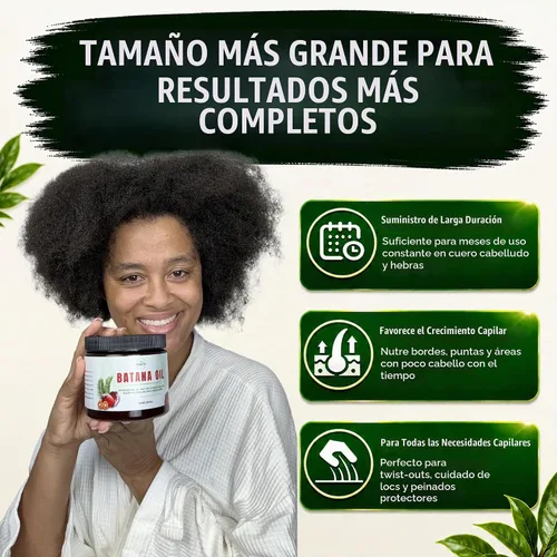 Vista 2 de Aceite de batana - El aceite milagroso hondureño para el crecimiento del cabello y el cuidado de la piel - 100% puro - 16 oz (454G)