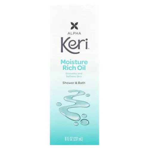 Vista 2 de Keri Aceite de baño de ducha rico en humedad, transparente, 8 onzas Replenishes & Seals in Moisture, Continuous Hydration, Softens & Smoothes