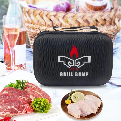 Vista 8 de Grill Bump Kit de jeringa para inyector de carne para ahumador con inyector de alimentos de 3 sabores, agujas de carne, adobos de inyección