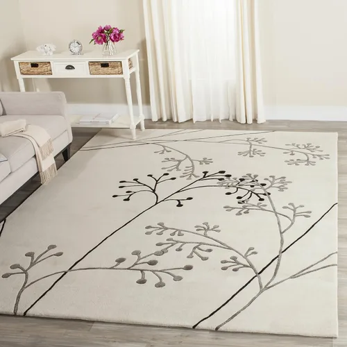 Vista 17 de SAFAVIEH Soho Collection - Alfombra redonda de 6 pies, color gris, lana hecha a mano, ideal para zonas de alto tráfico en sala de estar, dormitorio