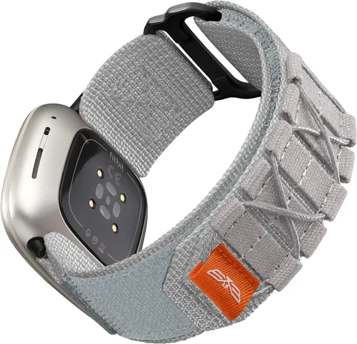 Vista 14 de Bandletic Bandas tácticas resistentes compatibles con Fitbit Versa 4 bandas/Versa 3/Sense 2/Sense, correas deportivas de nailon militar suave y Negro