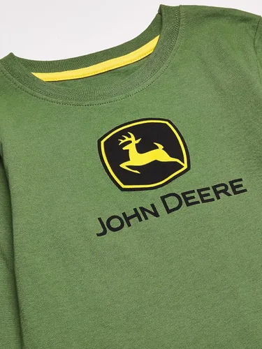 Vista 2 de John Deere Camiseta de manga larga para niño pequeño, color verde