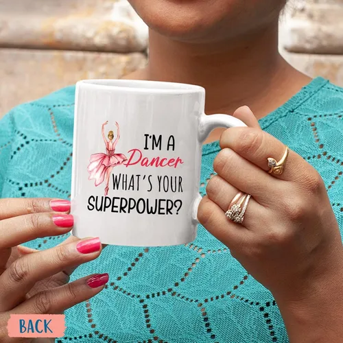 Vista 3 de Regalo personalizado de bailarina, taza de zapato de ballerina, taza de bailarina, tazas para amantes de la danza, taza de café personalizada