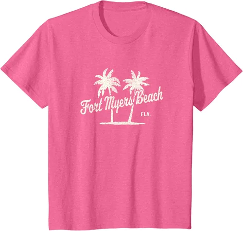Vista 63 de Fort Myers Beach Florida Vintage 70s Palm Trees Graphic T-Shirt