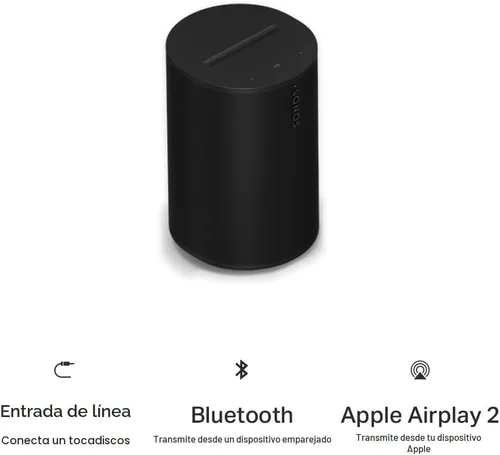 Vista 9 de Sonos Era 100 SL - Altavoz compacto sin micrófono, color negro