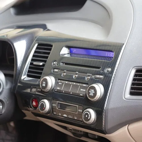 Vista 4 de para Honda Civic 2006-2011 Cubierta del Tablero del Lado del Conductor Moldura Marco Interior Manija de la Puerta Consola CD Panel de Interruptor