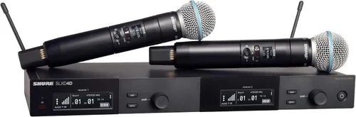 Vista 4 de Shure Sistema de micrófono inalámbrico digital SLXD24/B58, incluye transmisor de mano SLXD2 con cápsula de micrófono vocal BETA 58A y receptor