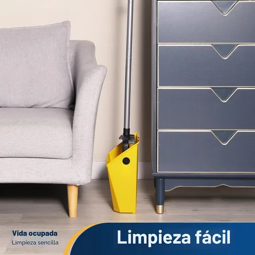 Vista 6 de Yocada - Recogedor comercial grande con peine, recogedor vertical y resistente Outdoor Indoor for Courtyard Garage Lobby Mall Market Floor Home