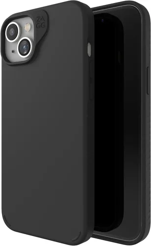 Vista 5 de [Usado] ZAGG Manhattan Snap - Funda para iPhone 15 Pro, funda de silicona de alta calidad, material de grafeno duradero, superficie lisa con un Negro