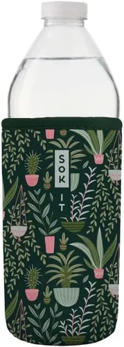 Vista 26 de Sok It BotlSok Funda para botella de agua con cubierta de neopreno aislante (Floral abstracto, se ajusta a CamelBak o Nalgene de 12 onzas)