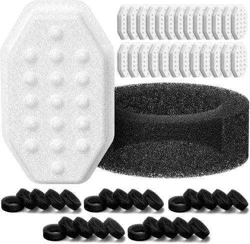 Vista 9 de Paquete de 20 filtros de repuesto para fuente de agua para gatos Rellaty & Neareal de acero inoxidable de 108 onzas / 3.2 L de flujo de agua