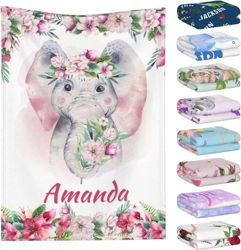 Vista 23 de Manta personalizada con nombre para niños y adultos, mantas personalizadas para niñas y niños, manta de franela personalizada con nombre