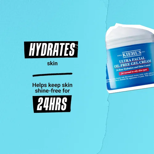 Vista 4 de Kiehl's Ultra Facial - Hidratante sin aceite en gel para piel grasa a normal, reduce el brillo, hidrata la piel durante 24 horas, minimiza