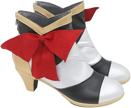 Vista 2 de Juego Genshin Impact Cosplay Zapatos Noelle Cosplay Zapatos Halloween Carnaval Fiesta Daily Leisure Zapatos Casual Botas