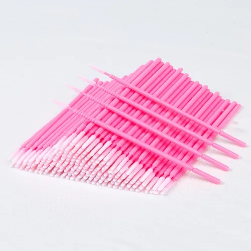 Vista 6 de i-Laesh 200 piezas de cepillos micro de punta media - Microhisopos para extensiones de pestañas - Cepillos aplicadores micro - Hisopos de algodón