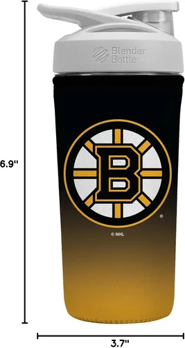 Vista 2 de Sok It BotlSok NHL - Funda de neopreno aislada para botella (Boston Bruins, compatible con licuadora de 28 onzas)