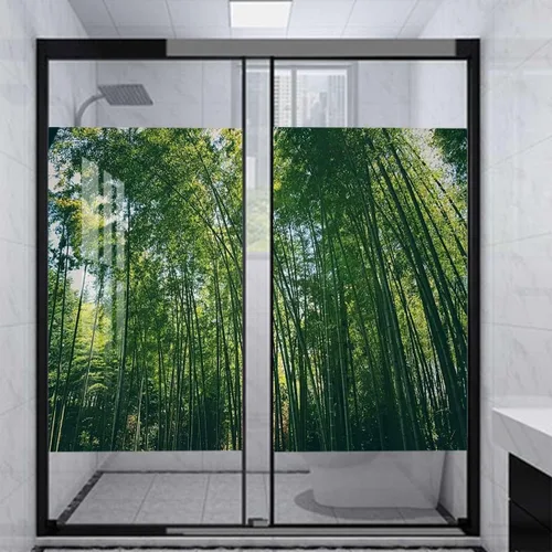 Vista 9 de Película de vinilo morado para ventana, cubierta estática para ventana de puerta, calcomanías tintadas para ventana, privacidad esmerilada