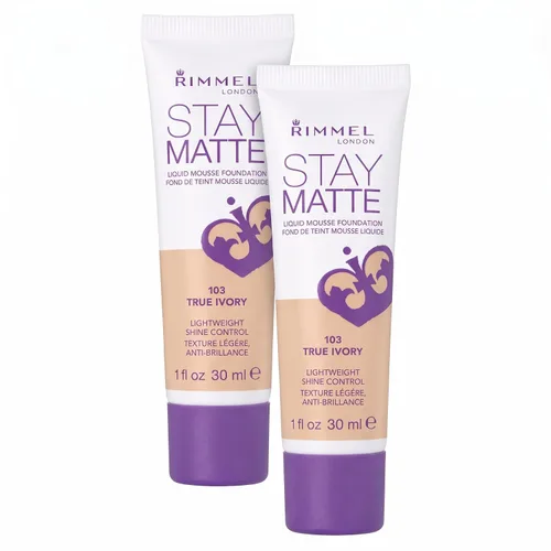 Vista 37 de 3 x Rimmel London Stay Matte - Base líquida mousse mate 30ml - 201 Beige clásico