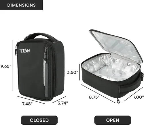 Vista 6 de Titan Fridge - Nevera portátil vertical fría con 2 Ice Walls® de 250g, Black Ice