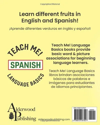 Vista 2 de Fruits Las Frutas Words in English and Spanish