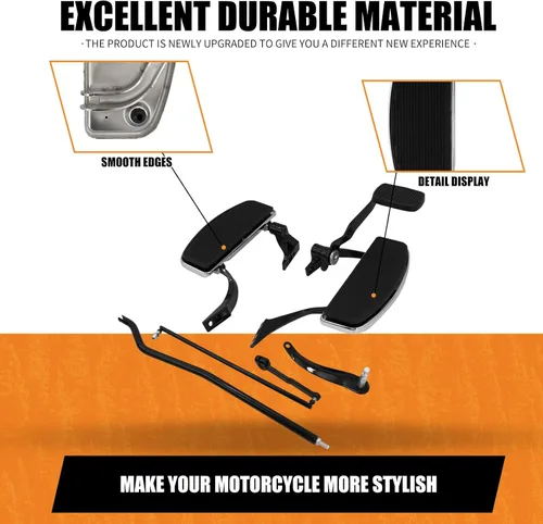 Vista 6 de Kit de Controles Delanteros Estriberas Clavijas Palancas Conjunto de Varillaje Compatible con Harley Dyna Street Bob FXDB Super Glide Custom FXDC
