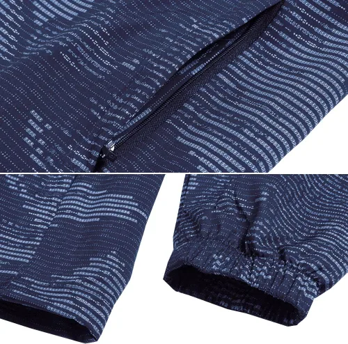 Vista 5 de LONGBIDA Sudadera ligera con capucha rompevientos para hombre