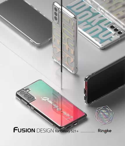 Vista 9 de Ringke Fusion Design - Funda compatible con Galaxy S21 Plus, parte trasera dura, a prueba de golpes, carcasa de poliuretano termoplástico suave