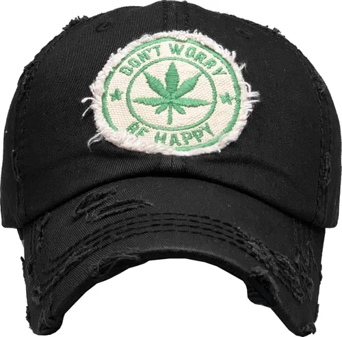 Vista 2 de Marijuana Leaf MJ Mary Jane Smoking Happy Collection - Gorra de béisbol para papá, estilo polo, ajustable, unisex