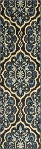 Vista 11 de Maples Rugs Vivian Medallion - Alfombra de área, fabricada en Estados Unidos, lavable, antideslizante, alfombra de interior para cocina, entrada
