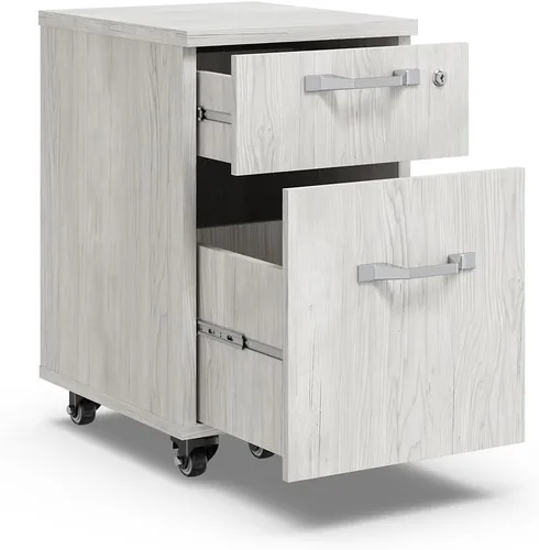 Vista 3 de nbf signature series Allure 15.5" W Box File Mobile Pedestal Sunlight Ash Natural