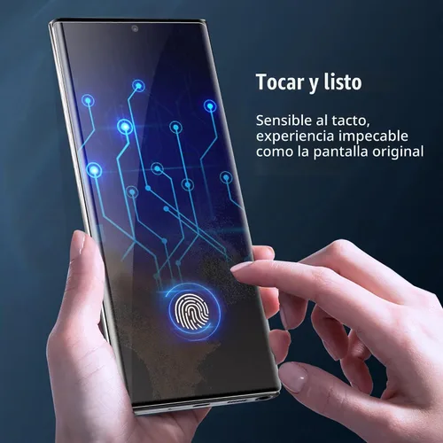 Vista 6 de AACL [Compatible con huellas dactilares] [Paquete de 3] Protector de pantalla de vidrio templado curvado 3D para Samsung Galaxy S22 Ultra 5G
