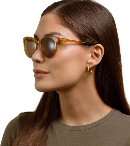 Vista 5 de RAEN Gafas de sol Norie para mujer Gafas de sol ligeras con protección UVA y UVB, Miel Verde Botella, 53