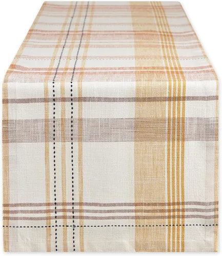 Vista 8 de DII Veranda Plaid Collection - Juego de manteles individuales decorativos de algodón para uso diario, 13 x 19 pulgadas, 4
