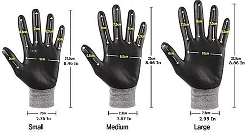 Vista 3 de 3M KOR - Guantes grandes con revestimiento de espuma de nitrilo azul, lavables, Smart Touch, paquete de 10 pares