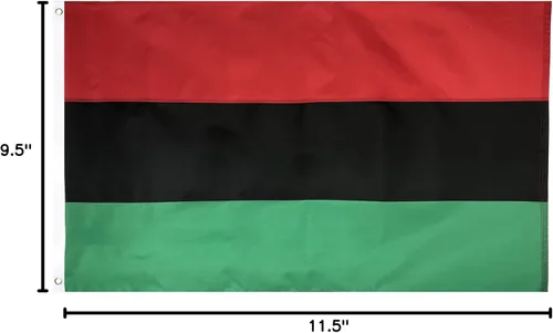 Vista 5 de Bandera afroamericana de nailon 210D de 3 x 5 pies para exteriores