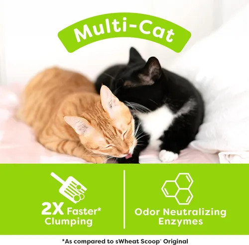 Vista 4 de Arena absorbente para gatos sWheat Scoop Multi-cat, todo natural