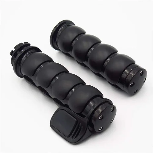 Vista 4 de Empuñaduras de mano antideslizantes para motocicleta de 7/8 pulgadas con asistencia de acelerador para Harley Yamaha Kawasiki Suzuki Cruisers Motos
