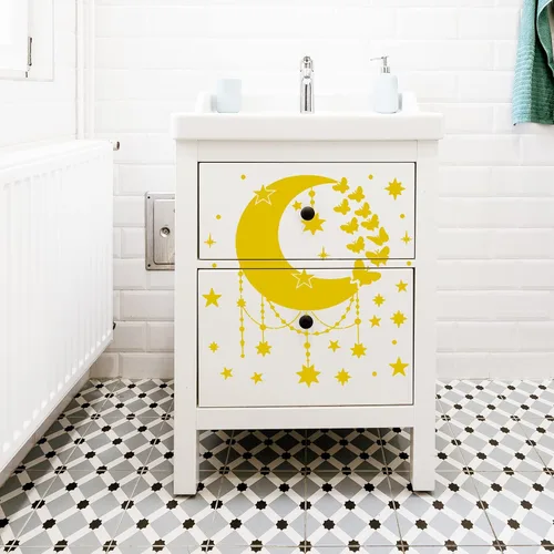 Vista 5 de 9 plantillas grandes de mandala de sol y luna, plantillas de pintura para manualidades, plantillas reutilizables, plantillas celestiales