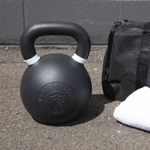 Vista 6 de Kettlebell Kings Pesas rusas con recubrimiento en polvo de 5-90 libras Equipo de gimnasio de entrenamiento y conjuntos de entrenamiento de fuerza