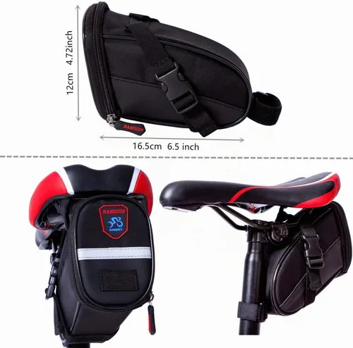 Vista 4 de YBEKI Kit de reparación de bicicleta 10 en 1 con palancas de neumáticos 3 en 1, parches sin pegamento, llave de hueso multifuncional y bolsa de Kits