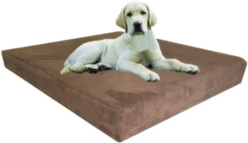Vista 9 de dogbed4less Cama extra grande de espuma viscoelástica de gel para mascotas grandes, forro impermeable y cubierta de lona negra duradera, XL 40 x 35