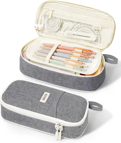 Vista 19 de Estuche Lindo para Lápices SUNEE, Funda Estética para Bolígrafos, Bolsa Grande para Lápices de Color con Cremallera, Almacenamiento y Organizador