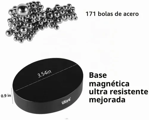 Vista 4 de LiKee Juguetes magnéticos para la ansiedad, decoración de escritorio para aliviar el estrés