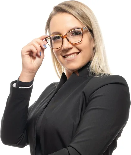 Vista 4 de Carolina Herrera Marcos para lentes de ojo de gato marrón para mujer VHE877V743Y54