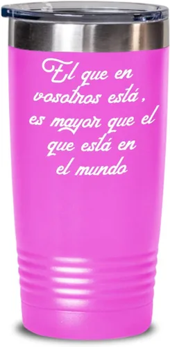 Vista 14 de Regalos católica cristianas vaso en espanol con versículos de la biblia para padres mayores