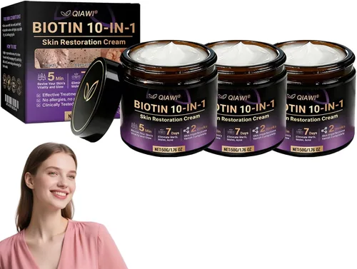 Vista 9 de Qiawi Biotin - Crema restauradora de piel 10 en 1, nueva crema profesional de tratamiento de la piel, crema para la piel con ingredientes naturales