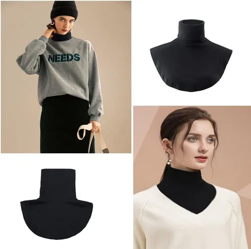 Vista 6 de Joyci Collar de cuello alto de moda unisex de algodón simple Dickey