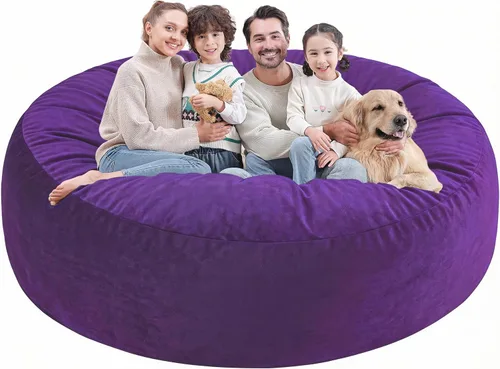 Vista 51 de Silla de Puf de 2 pies, Sillas de Puf Cómodas con Relleno de Espuma Viscoelástica, Sofá de Puf Esponjoso con Cubierta de Terciopelo Holandés, Sillas