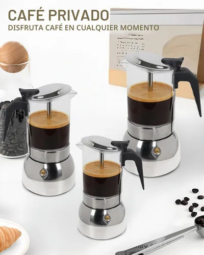 Vista 6 de Cafetera espresso para estufa, 4 tazas, 6.7 onzas, olla italiana